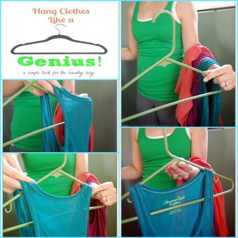 Wow! Can't wait to try this! A simple tip for how to hang clothes and make putting away laundry a breeze - Ask Anna Working Retail, To Hang Clothes, Adulting 101, Recycled Clothes, Hang Clothes, Housekeeping Tips, Cleaning Tricks, Helpful Things, Life Management