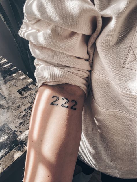 Number Tattoo Forearm, Small Tattoos Black, Angel Number Tattoo, Outer Forearm Tattoo, Tattoos Black, Date Tattoos, Number Tattoo, Number Tattoos, Fine Line Tattoo