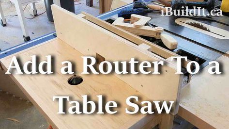 Add a router in a lift to the extension wing of your table saw. Tablesaw Router Extension, Dewalt Table Saw Router Extension, Table Saw Router Extension, Table Saw Dust Collection Diy, Bosch Table Saw, Ridgid Table Saw, Table Saws For Sale, Contractor Table Saw, Delta Table Saw