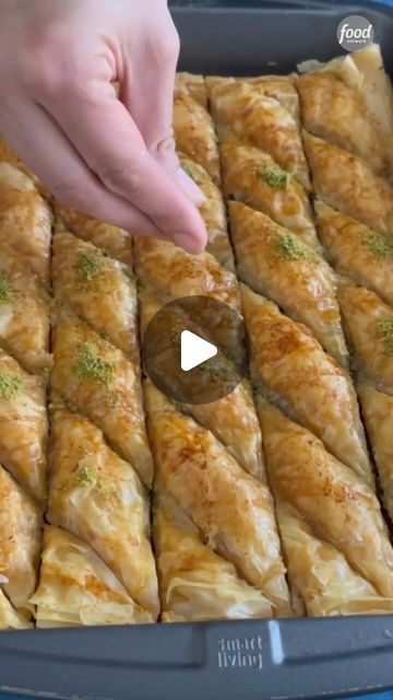 Food Network on Instagram: "@unicornsinthekitchen's pistachio-filled baklava is so nutty, sweet and delicious ✨ Recipe link in bio!" Phyllo Dessert, Pistachio Baklava, Baklava Recipe, Pistachio Cream, Puff Pastry Recipes, Pastry Dough, Granola Bars, Pastry Recipes, June 15