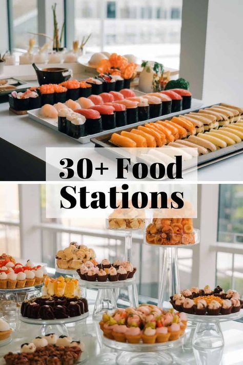 Check out these amazing food stations that will wow your taste buds! From taco bars to pancake stations there’s something for everyone. Perfect for parties or family gatherings. Feast on delicious treats and fun flavors you won’t want to miss. Food trucks dessert bars interactive dining and catering ideas abound! https://ostrali.com/food-stations Big Taco Bar, Catering Station Ideas, Food Stations For Parties Events, Food Stations At Wedding, Mexican Buffet Ideas Food Bars Wedding Reception, Party Catering Ideas Buffet Tables, Homemade Catering Ideas, Themed Buffet Ideas, Action Station Ideas Food