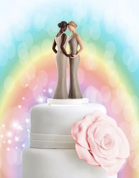 Stylish AND affordable wedding cake toppers - mix and match to suit your relationship.  Suitable for straight, gay, lesbian, interracial and African AMerican couples. Visit Etsy now to see our options and put the final touch on your special day :) Lesbian Cake Topper Wedding, Lesbian Wedding Cake Toppers, Lesbian Cake, Bridal Vibes, Elegant Wedding Cake Toppers, Wedding Cake Topper Figurines, Wedding Cake Servings, African American Couples, Lion King Cakes