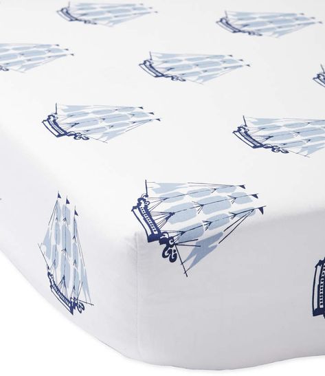 Maritime Crib Sheet #ad #babygear #nursery nursery, baby, newborn, baby shower, baby registry, baby gift ideas #baby #newborn #toddler #infant #babyshower #babyregistry Sailing Nursery, Sailboat Nursery, Royal Nursery, Nautical Nursery Boy, Blue Nursery Boy, Nursery Rooms, Modern Crib, Baby Crib Sheets, Boy’s Room