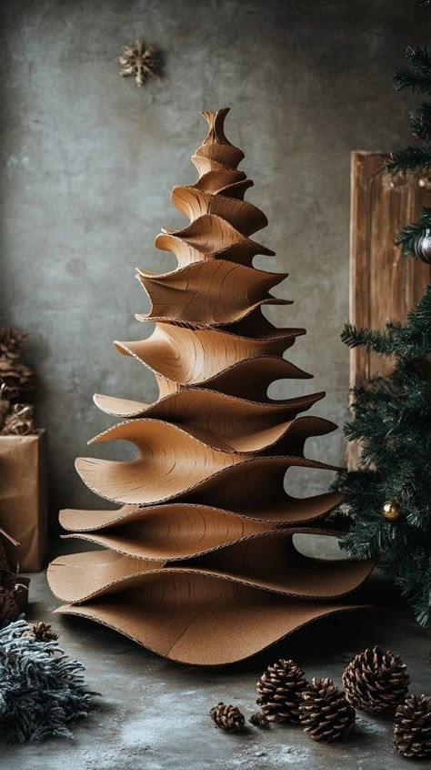 10 Creative Alternative Christmas Tree Ideas for a Unique, Eco-Friendly Holiday — Living Bright Interiors Homemade Xmas Tree, Crazy Christmas Tree Ideas, Upcycle Old Christmas Tree, Christmas Tree Alternative Ideas Diy, Cheap Christmas Tree Ideas, Recycled Christmas Tree Ideas, Tree Activities For Preschool, Christmas Tree Contest Ideas, Christmas Tree Recycled Materials