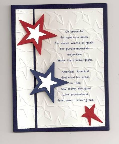 4th Of July Cards Ideas, 4th Of July Cards, Independence Day Card, Patriotic Cards, Blue Cards, Honor Flight, Military Cards, Tarjetas Pop Up, 4th July Crafts