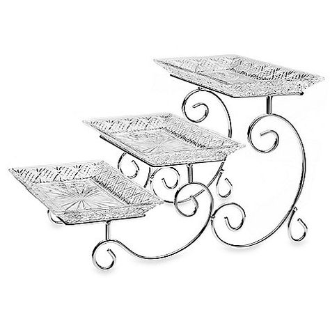 3 Tier Server, Tiered Server, Tiered Serving Trays, Cupcake Display, Serveware Entertaining, Wedding Cake Stands, Utila, Tiered Trays, Filigree Design