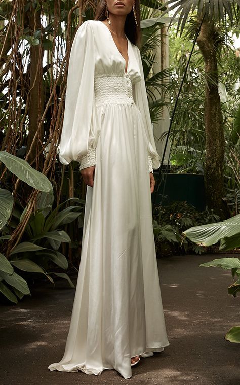 Long Sleeve Wedding Guest Dress Winter, Caroline Constas, Bride Dolls, Party Kleidung, Wedding Dress Inspiration, Dream Dress, Wedding Gown, Unique Weddings, Moda Operandi