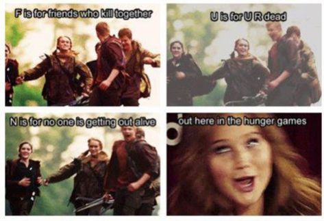 This is a huge inside joke. Hunger Games Funny, Gale Hawthorne, Hunger Games Memes, Hunger Games Quotes, Hunger Games Fandom, Hunger Games Humor, Hunger Games 3, Hunger Games Series, Hunger Games Catching Fire