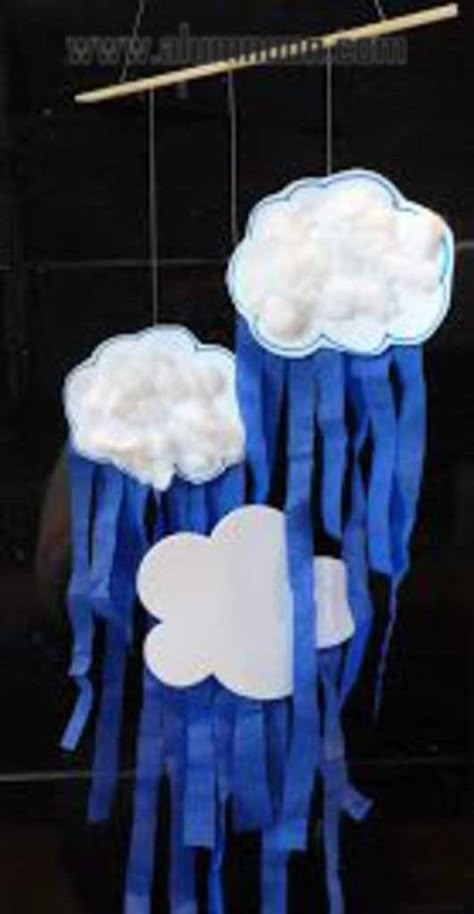 Weather Activities Preschool, Preschool Weather, Weather Art, Weather Crafts, Weather Theme, Cloud Mobile, Rainbow Crafts, Daycare Crafts, Toddler Art