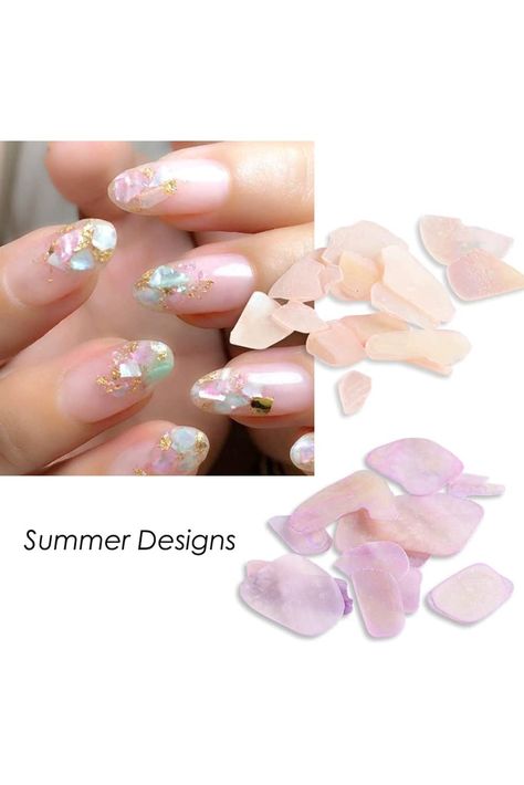 Irregular Abalone Shell Slices, 6 Colors Natural Seashell Nail Art Flake 3D Colorful Mermaid Nail Supplies Manicure DIY Nail Decorations Nail Art Shell Flake, Abalone Shell Nail Art, Abalone Nail Art, Encapsulated Shell Nails, Abalone Nails, Sea Shell Nail Art, Sea Shell Nails, Seashell Nail Art, Mylar Nails