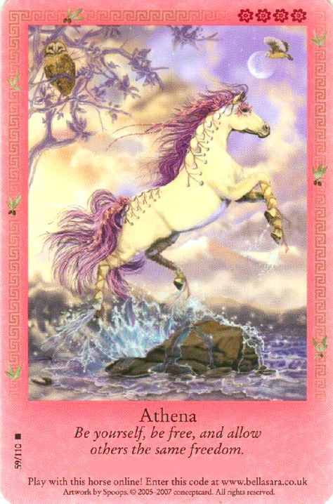 Spirit And Rain, Bella Sara, Right In The Childhood, Magical Horses, Horse Cards, Punk Poster, Divination Cards, Animal Guides, Fantasy Horses