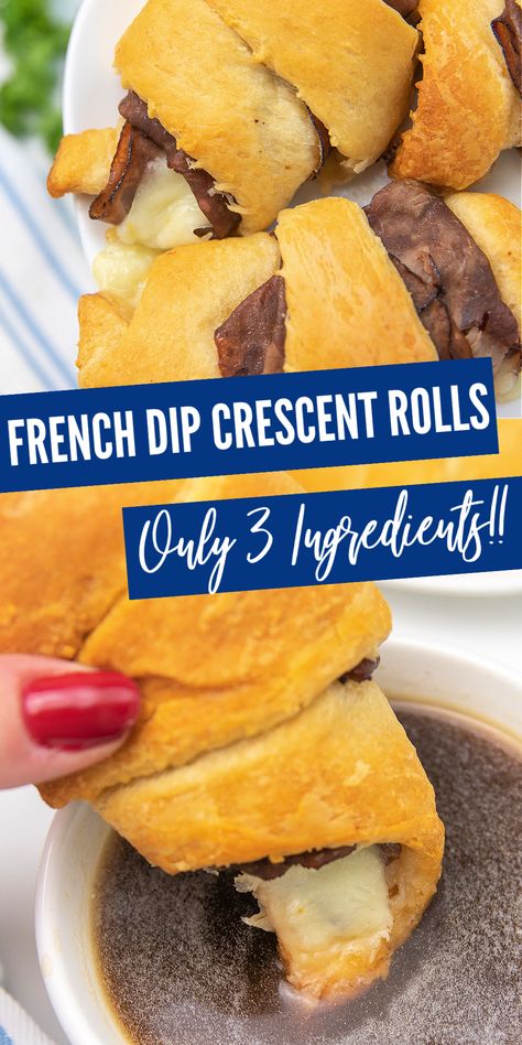 French Dip Crescent Braid, Simple Au Jus Recipe, String Cheese Recipes, Roast Beef Roll Ups, Easy Au Jus Recipe, Rolled Roast Beef, Kid Dinners, French Dip Crescents, Deli Meat Recipes