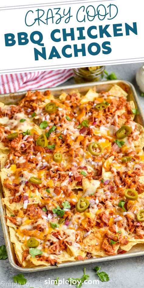 BBQ Chicken Nachos are going to be your new favorite dinner. This great recipe comes together quickly and is perfect for an appetizer or fun weeknight meal.