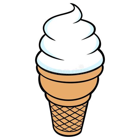 Ice Cream Cone vector illustration Ice Cream Vector Illustration, Vector Ice Cream, Ice Cream Kartun, Wattpad Texture Background, Ice Cream Animation, Ice Cream Cone Illustration, Dora Pictures, Cartoon Ice Cream Cone, Ice Cream Cone Drawing