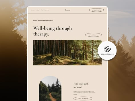 "Squarespace ~~Rooted~~ website template design optimized for therapists and counselors!  LIVE DEMO: https://rooted-therapy-web-template.squarespace.com/?password=demo ------------------------ YOU WILL RECEIVE: A Squarespace 7.1 Website Template with the following pages: - Home - Contact (includes Contact form and Scheduling) - About Us - Services - Single Service Descriptions - Fees & Insurance - Privacy Policy - Terms + Conditions ~~Easily add or remove pages for your content~~ Full site, with Counselor Website Design, Counseling Website Design Inspiration, Therapist Website Design Inspiration, Therapist Website Design, Therapist Website, Therapy Website Design Private Practice, Therapy Website Design, Squarespace Template Design, Therapy Website