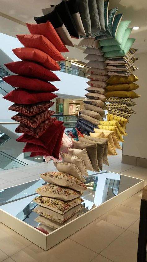 Fabric Shop Display, Furniture Store Display, Furniture Store Design, Design Studio Workspace, Fabric Installation, Store Design Boutique, Store Window Displays, Interactive Experience, Showroom Display