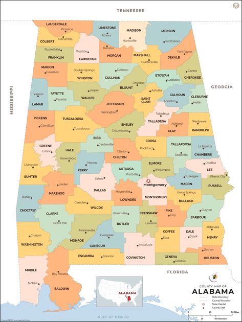 Clickable Alabama County Map showing all the 67 Alabama counties along with its county seat and links to each county map. Dallas Map, Houston Map, Airport Map, Washington Map, Us State Map, America City, South America Map, Mexico Map, National Parks Map