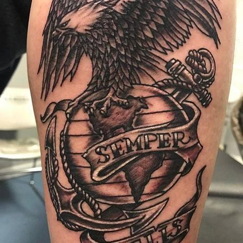 Image may contain: one or more people Semper Fi Tattoo, Marines Tattoo, Usmc Tattoos, Usmc Tattoo, Marine Tattoo, Army Dog Tag, Boho Soul, Military Tattoos, Tattoos Pictures