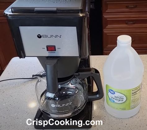 How to Clean a Bunn Coffee Maker - Easy Guide with over 25 Pictures - Crisp Cooking Coffee Pot Cleaning, Coffee Maker Cleaning, Bunn Coffee Maker, Vinegar Cleaner, Coffee Basket, Coffee Creamer Recipe, Scratch Recipes, Cleaning Stuff, Best Cleaner