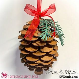 SVG Attic Blog: Realistic Pine Cone made out of paper #svg #svgattic Kersfees Idees, 3d Crafts, Cricut Inspiration, Glow Forge, 3d Craft, Paper Ideas, Pine Cone Crafts, Diy 3d, 3d Christmas