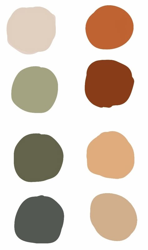 Earth Tone House Palette, Earth Tone Colour Pallete, Bedroom Natural Colors Earth Tones, Earthy Colour Palette Earth Tones, Cozy Earth Tone Color Palette, Earth Tones Palette Paint Colors, Tawny Color Palette, Farm Party Color Palette, Earth Tone Neutral Color Palette