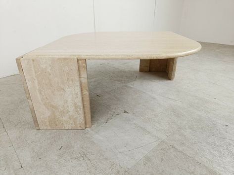 Vintage Travertine Coffee Table, 1970s | Vinterior Glass Nesting Tables, Triangle Coffee Table, Bamboo Coffee Table, Pine Coffee Table, Tiled Coffee Table, Travertine Coffee Table, Stone Coffee Table, Design Market, Coffee Table Farmhouse