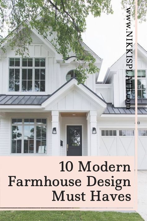 10 Modern Farmhouse Design Must Haves Modern Farmhouse Hardware, Farmhouse Hardware, White Modern Farmhouse, Pump House, Wood Mantels, Modern Farmhouse Design, Old Farm Houses, Farmhouse Fall Decor, Farmhouse Interior