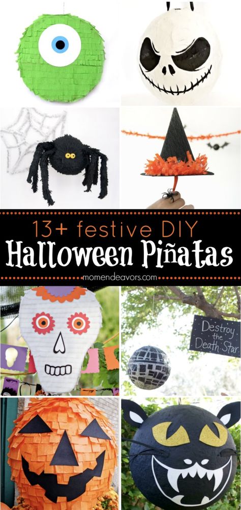 From classic Halloween characters like witches & ghosts to favorite movie themed ideas, these are some of the best DIY Halloween Piñatas! Halloween Diy Pinata, Diy Halloween Pinata Easy, Diy Halloween Pinata, Halloween Piñatas Ideas, Halloween Pinata Diy, Halloween Pinata Ideas, Diy Pinata Easy How To Make, Halloween Pinatas, Booday Party