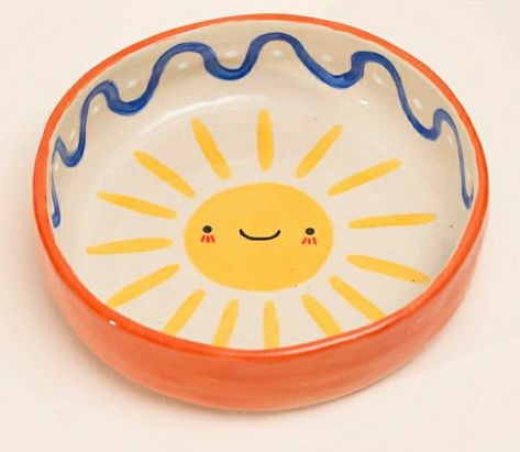 Paint Ceramic Bowl Ideas, Clay Painting Ideas Plates, Birthday Plates Ceramic, Hay Bale Art, Painted Bowls, Diy Keramik, Ceramic Cafe, Diy Pottery Painting, Cerámica Ideas