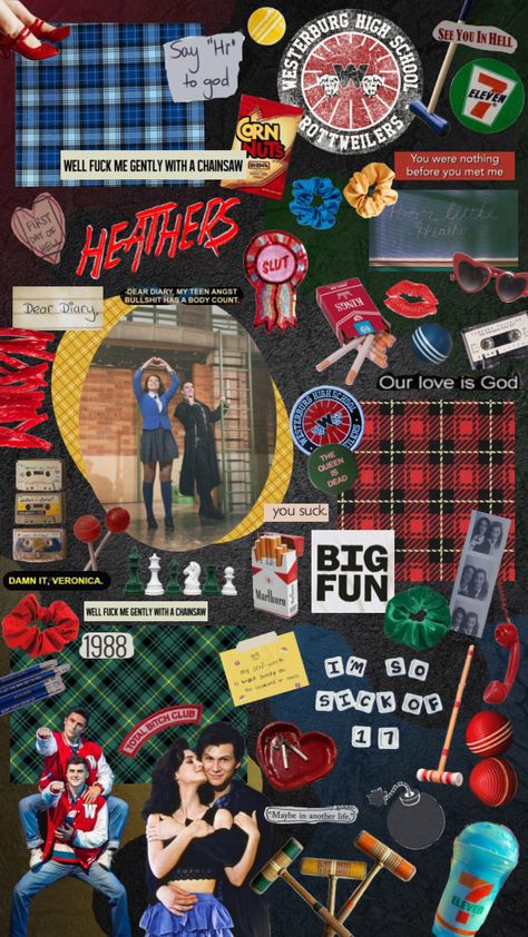 #shutupheather #heathers Heathers Lockscreen, Heathers The Musical Aesthetic, Heathers Wallpaper, Musical Aesthetic, 80s Pop Culture, The Queen Is Dead, Heathers The Musical, 80s Pop, Dear Diary