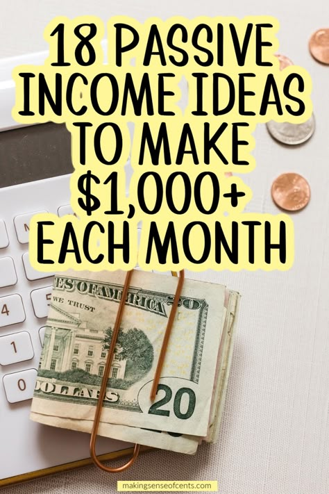 18 Passive Income Ideas To Earn $1,000+ Each Month. Looking for the best passive income ideas to start making more money? Learning how to make passive income streams can change your life. make extra money, money making ideas, work from home, income generating assets, millionaires Make More Money Ideas, How To Earn Extra Income, How To Earn Passive Income, Passive Income Canada, Make And Sell Ideas Extra Money, Best Ways To Earn Money From Home, How To Earn More Money, At Home Money Making Ideas, How To Earn Extra Money