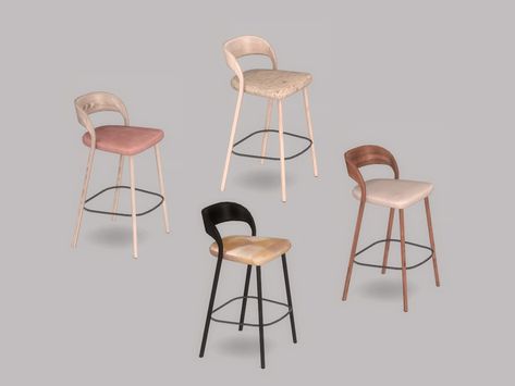 Sims 4 Barstool, Sims 4 Cc Barstools, Sims 4 Barstools Cc, Sims 4 Cc Furniture Kitchen Counters, 80s Birthday, Sims 4 Kitchen, Island Chairs, Stools For Kitchen Island, Sims 4 Cc Furniture