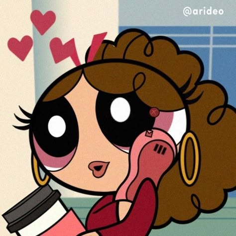 Teen Powerpuff, Brown Hair Cartoon, Curly Hair Cartoon, Powerpuff Girls Cartoon, Super Nana, Powerpuff Girls Wallpaper, Powerpuff Girl, The Powerpuff Girls, The Powerpuff