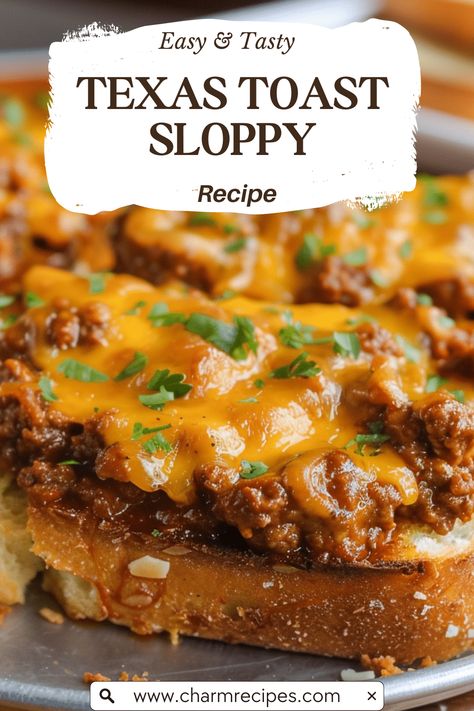 How to Make Texas Toast Sloppy Joes Texas Toast Sloppy Joes, Cheesy Sloppy Joes, Beef Ideas, Homemade Sloppy Joe Recipe, Homemade Sloppy Joes, 2024 Recipes, Texas Toast, Sloppy Joes Recipe, Hot Sandwich