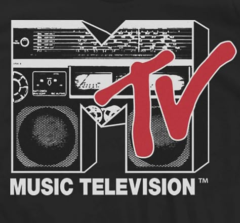 Mtv Logo Aesthetic, Mtv Graphic Design, 90s Iconography, Mtv Wallpaper, Mtv Poster, Mtv Aesthetic, Retro Music Art, Mtv Music Television, Mtv Logo