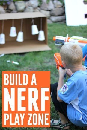 Toddler Approved!: Create a Fantastically Simple NERF Family Play Zone #ad #TRUPowerUpFun Carnival Birthday Party Games, Play Zone, Nerf Birthday Party, Nerf Party, Carnival Birthday Parties, Birthday Party Games, Backyard Fun, Team Building, Outdoor Kids