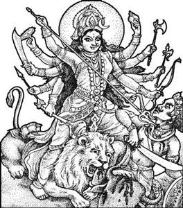 mahishasura-mardini Mahishasura Mardini Drawing, Mahishasura Mardini Painting, Mahishasura Mardini, Kali Tattoo, Ma Durga, Durga Painting, Shiva Tattoo, Goddess Durga, Hindu Goddess