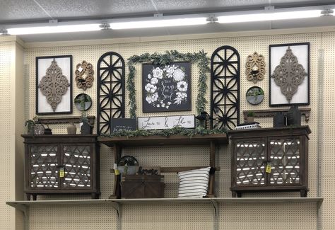 Hobby Lobby Furniture Displays, Hobby Lobby Displays, Hobby Lobby Furniture, Foyer Furniture, Lobby Furniture, Housing Ideas, Seasonal Displays, Collage Ideas, Antique Shop