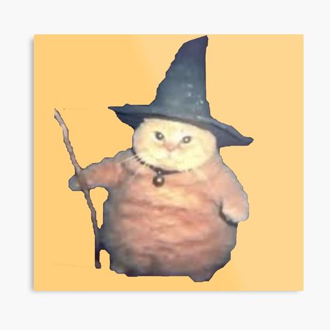 Get my art printed on awesome products. Support me at Redbubble #RBandME: https://www.redbubble.com/i/metal-print/Cat-Wizard-Meme-Crop-out-by-AnzullicArts/165438944.0JXQP?asc=u Wizard Drawings, Cat Wizard, Halloween Challenge, Wizard Cat, A Metal, Buy A Cat, Cat Memes, Wizard, Metal Prints