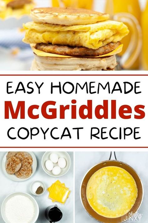 Mcdonalds Breakfast Recipe, Mcdonald’s Breakfast Sandwich, Mcgriddle Recipe Copycat Easy, Copycat Mcdonald’s Mcgriddle, Homemade Mcdonald’s Mcgriddles, Egg Mcmuffin Recipe Copycat, Mcdonald Mcgriddle Recipe, Mcdonalds Eggs How To Make, Egg Mcgriddle Recipe