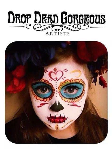 Halloween Makeup For Kids, Halloweenský Makeup, Dead Makeup, Den Mrtvých, Sugar Skull Makeup, Face Painting Halloween, Skull Makeup, Face Painting Designs, Trendy Makeup