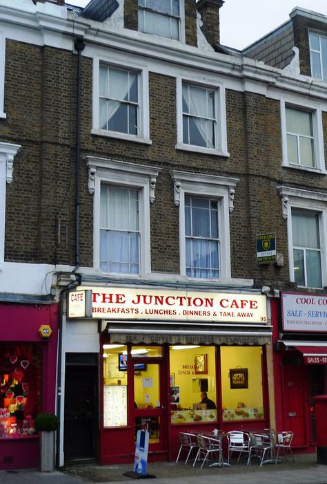 Greasy Spoon Cafe, British Cafe, Market Photography, Stomach Rumbling, Greasy Spoon, 1960 Style, London Cafe, Storefront Signs, London Living