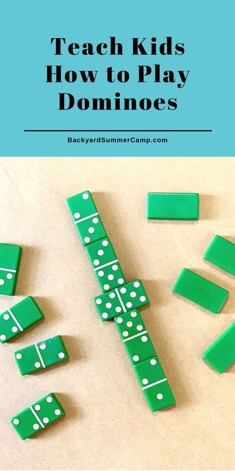 How To Play Dominos, Domino Math, Dominos Game, How To Play Dominoes, Dominoes Game, St Dominic, Fun Educational Games, Games To Play With Kids, Backyard Summer