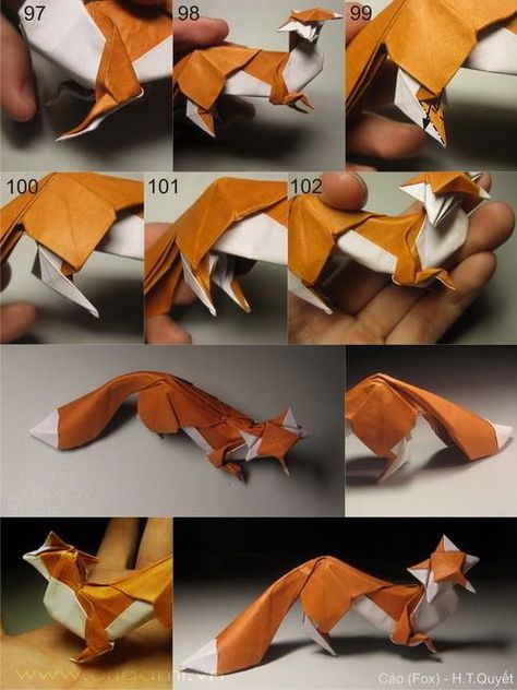 Dragon Origami, Fox Group, Origami Star Box, Tutorial Origami, Origami Dragon, Origami Fashion, Origami For Beginners, Origami Fish, Origami Love