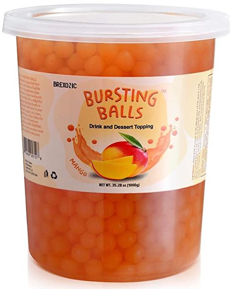 Amazon.com: Strawberry Boba Pearls Strawberry Popping Boba Bursting Boba Strawberry Bubble Tapioca Pearls For Bubble Tea (Strawberry, 2 LB 1 Pack) : Grocery & Gourmet Food Bubble Tea Tapioca Pearls, Boba Tea Recipe, Popping Boba, Tea Balls, Bubble Tea Recipe, Boba Pearls, Waffle Ice Cream, Pearl Tea, Tapioca Pearls