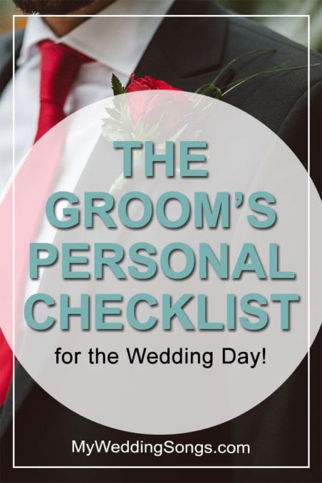 Groom Wedding Day Essentials, Checklist For Bride, Groom Checklist, Wedding Dinner Music, Checklist For Wedding, Event Planning Board, Destination Wedding Checklist, Processional Songs, Lake Weddings