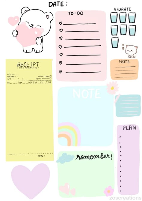 Digital bullet journaling free post it spreads , cute and kawaii - to do lists ,notes,remember,hydrate,receipts etc Kawaii List Template, Cute To Do List Template Kawaii, Kawaii Journal Ideas Free Printable, To Do List Kawaii Printable, School To Do List Aesthetic, Cute To Do List Template Aesthetic, Kawaii Planner Template, To Do List Cute Kawaii, To Do List Template Free Printable