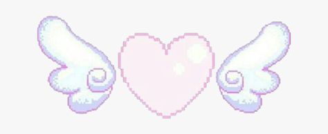 Pixel Bow, Kawaii Transparent, Pixel Heart, Pink Png, Cute Banners, Bow Png, Kawaii Core, Cute Frames, Heart With Wings