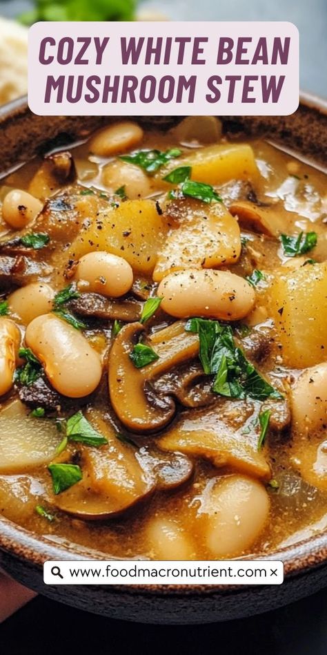 Embrace the warmth of home cooking with this rustic stew, featuring robust mushrooms and creamy white beans. It’s an easy, one-pot meal that’s perfect for busy nights or leisurely Sunday gatherings. Creamy White Beans, Stew Vegan, Mushroom Stew, Vegan Stew, Thanksgiving Recipe, Thanksgiving Inspiration, Warm Food, White Bean, Seasonal Recipes