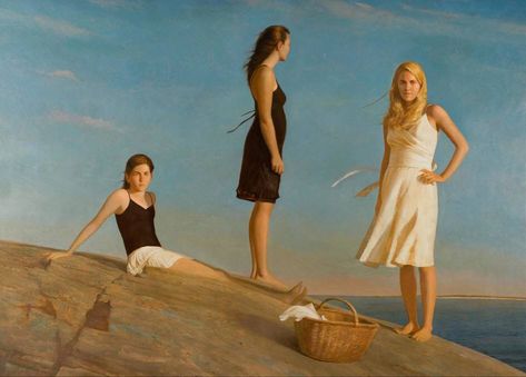 Frank Dicksee, American Realism, Kate Smith, Franz Kline, Bo Bartlett, Audrey Kawasaki, Three Women, Architecture Collage, Andrew Wyeth